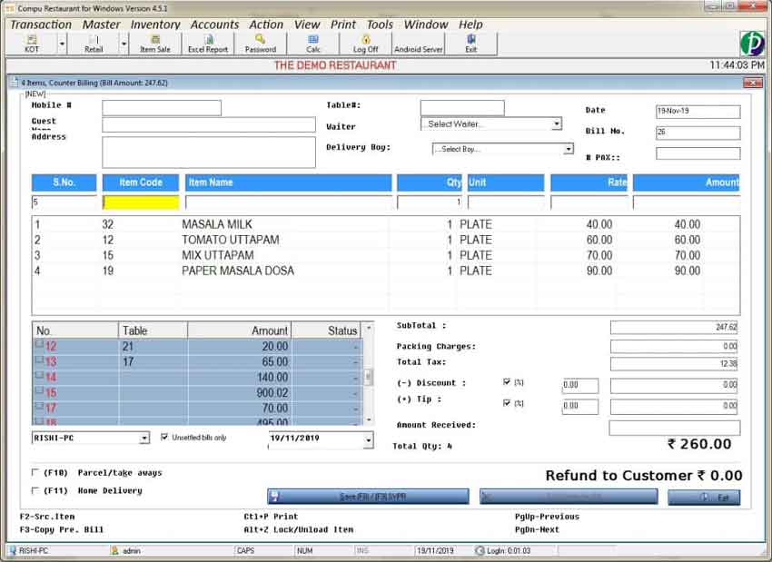 Home Delivery and Parcel Billing